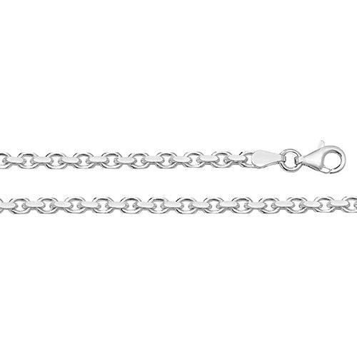Silver Close Curb Chain 20" G1330/20