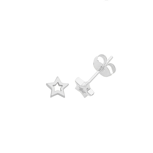 Silver Star Stud Earrings G51273