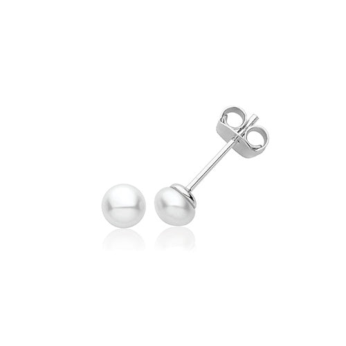 Silver 6mm pearl Stud Earrings G51406