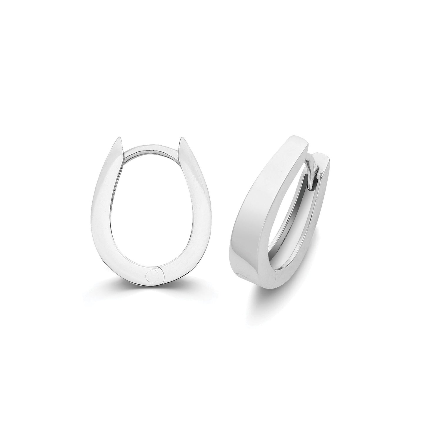 Silver 8mm Squared Hoop Earrings G51437-08