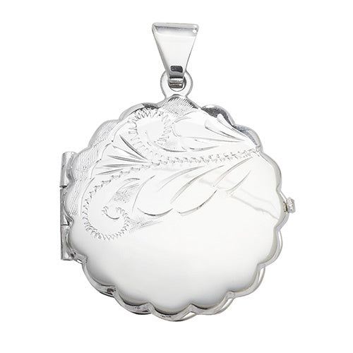 Sterling Silver Round Locket G6908