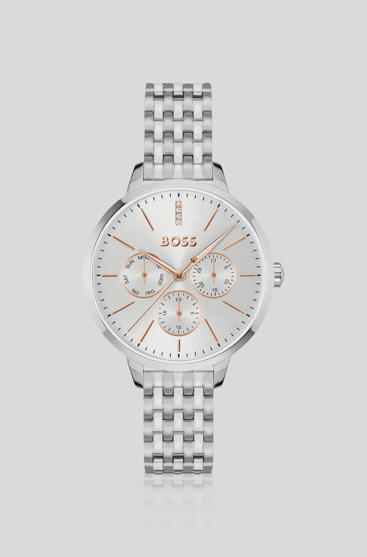 Boss watch Silver tone with Crystal Studded Dial 1502781