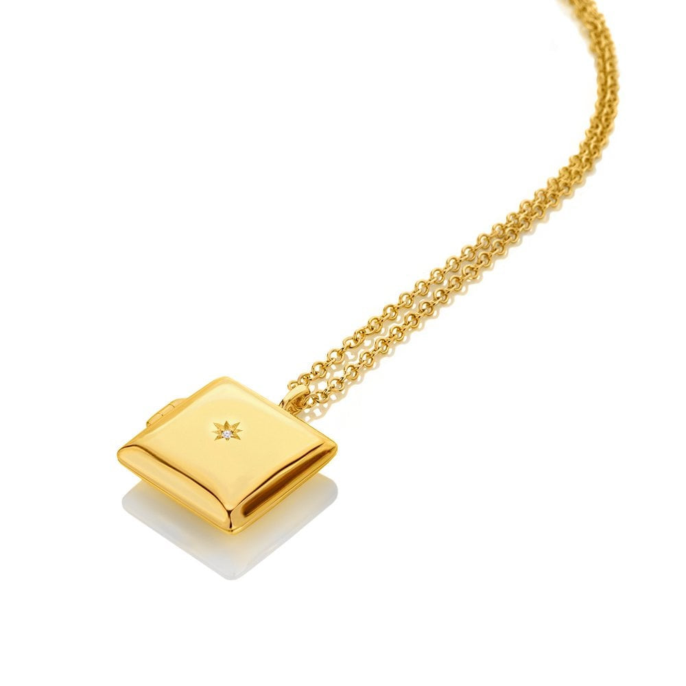 Hot Diamonds Square Locket YGP DP1103