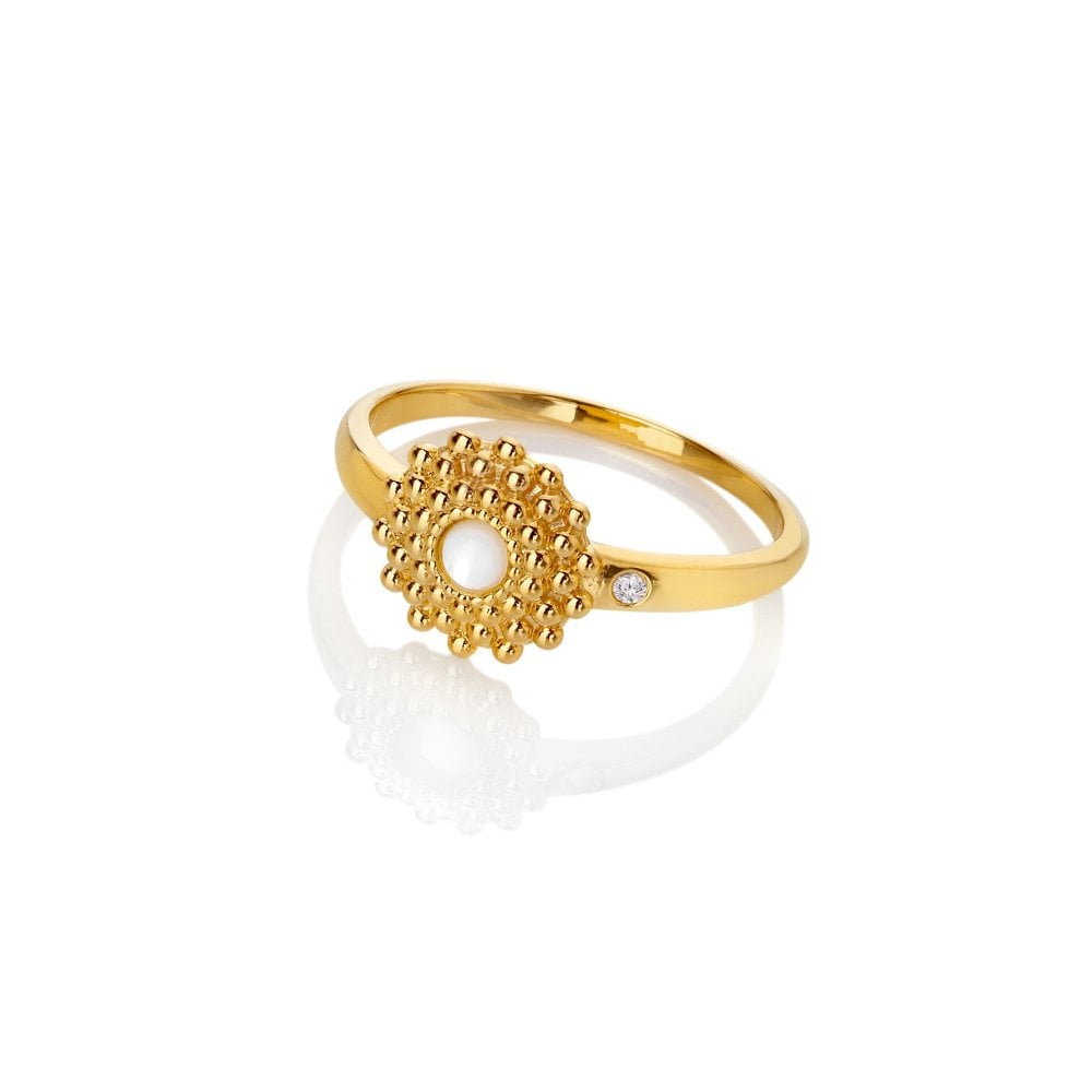 Hot Diamonds HD x JJ Blossom Mother of Pearl Ring DR280