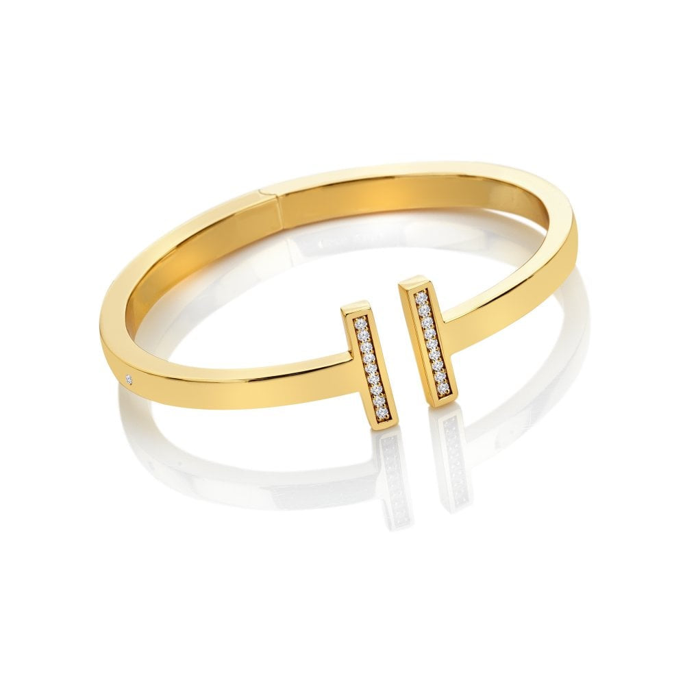 Hot Diamonds X TD T-Bar YGP Bangle DC203