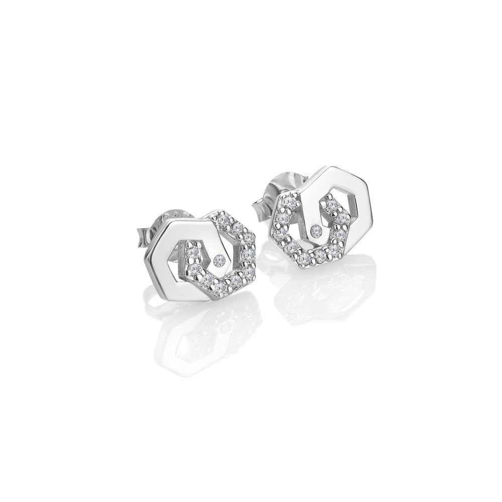 Hot Diamonds Hexagon Earrings DE876