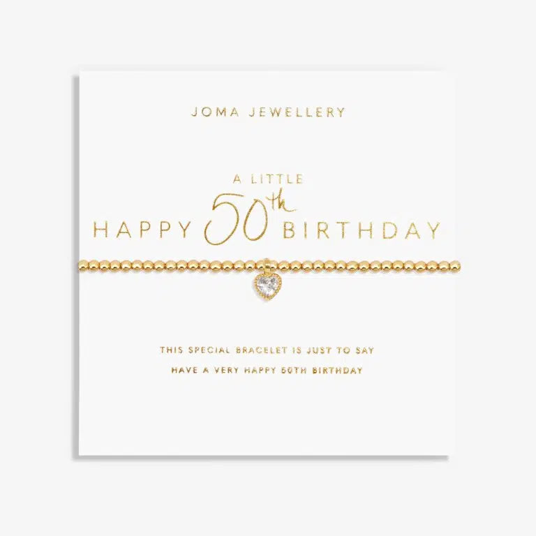 Joma Jewellery A Little Happy 50th Birthday Bracelet 7584