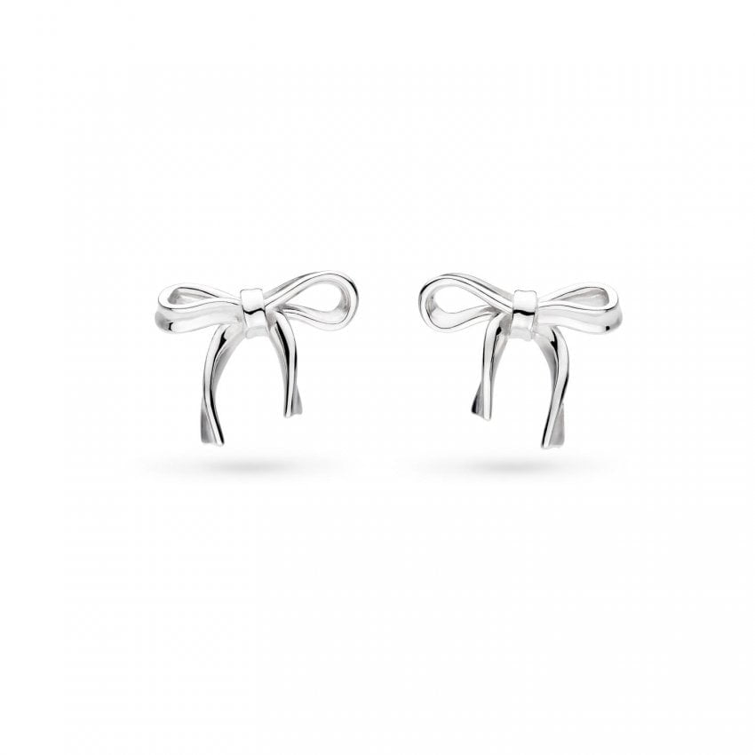 Kit Heath Serenity Ribbon Bow Dainty Stud Earrings 41187RP