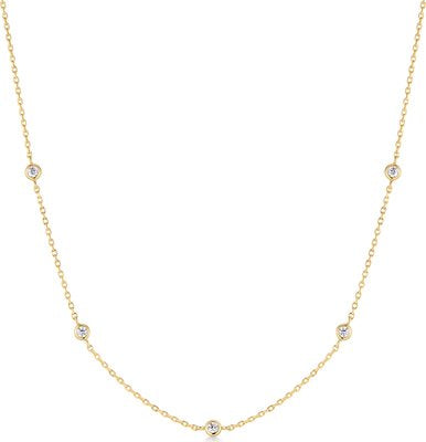 Ania Haie Gold Tone Bezel Set Station Necklace N074-02G