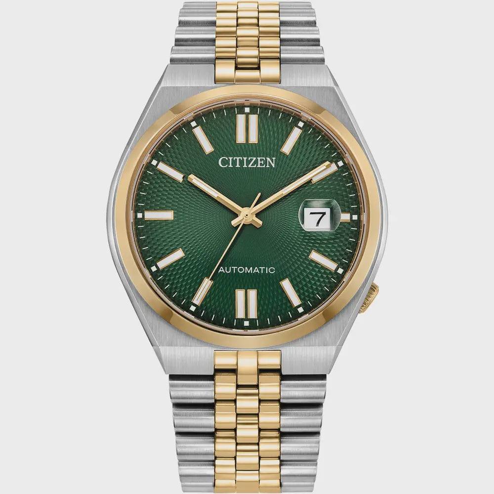 Citizen Automatic Tsuyosa watch two tone Green Dial NK0024-54X