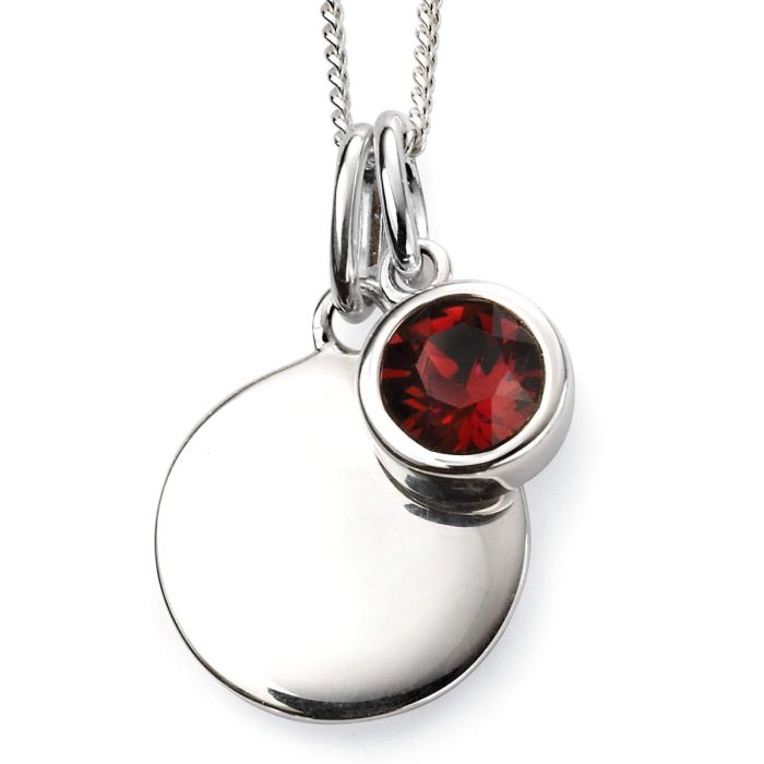 Silver Birthstone Pendant Set