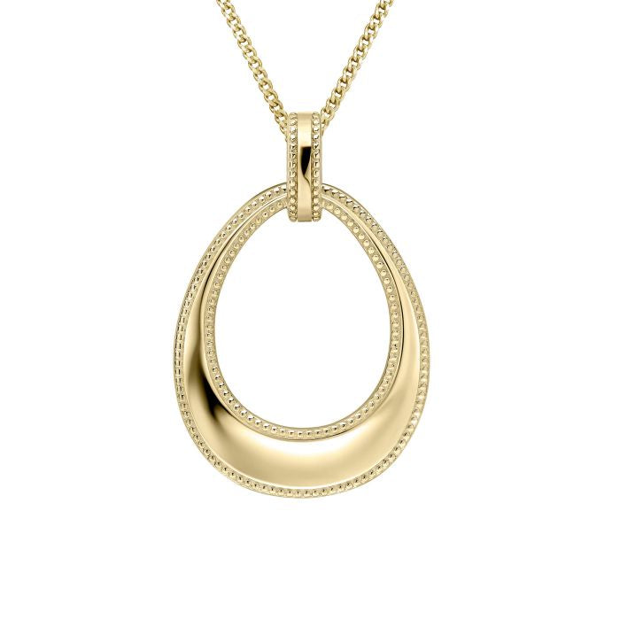 Gold Plated Open Teardrop Pendant P5508