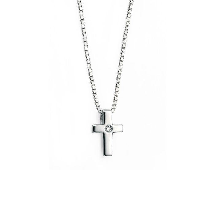 Small Cross Pendant with Diamond P800