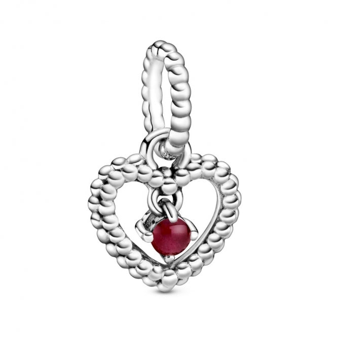 PANDORA January Birthstone Heart Dangle Charm 798854C08
