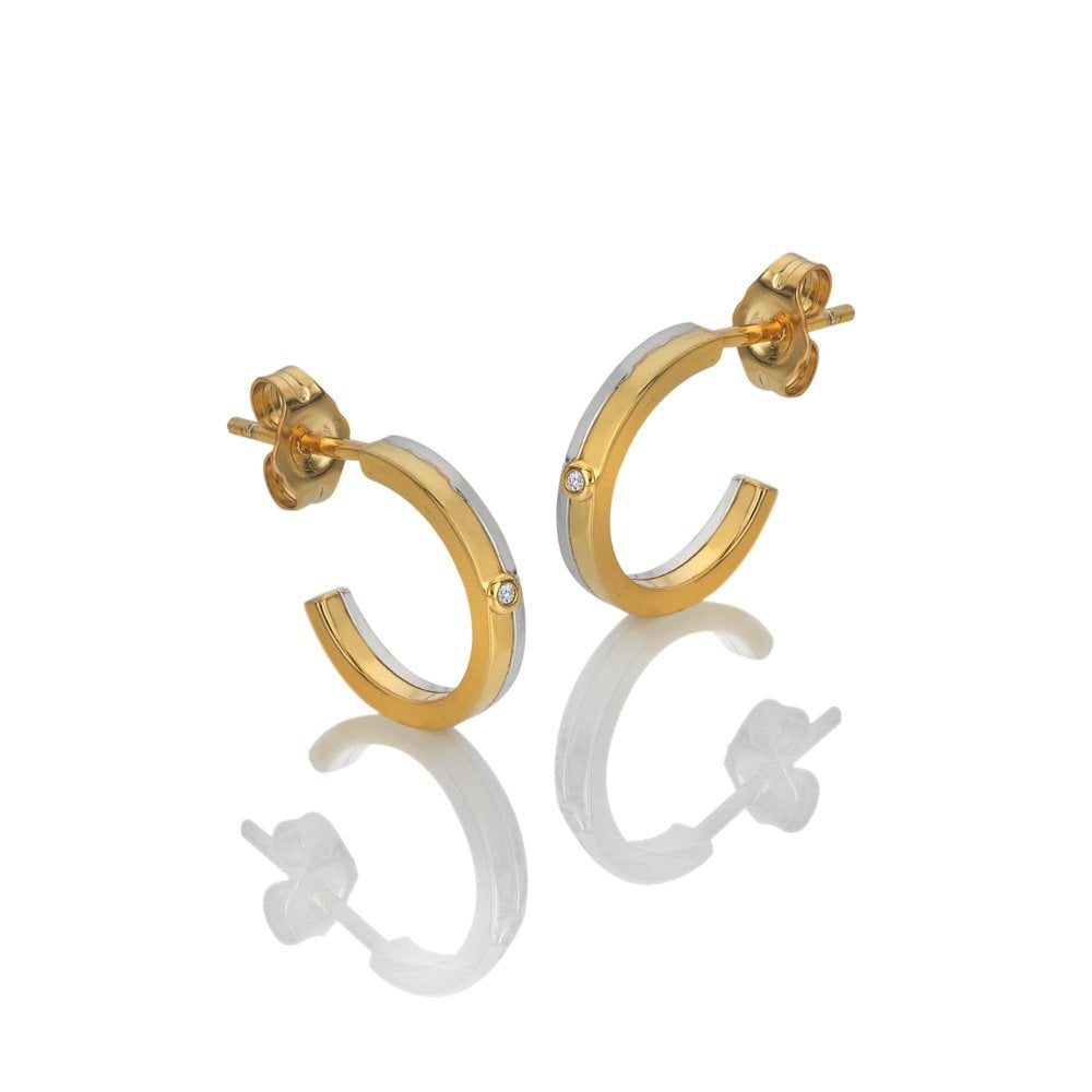 Hot Diamonds Parellel Two Tone Earrings DE863