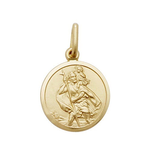 9ct Yellow Gold St Christopher Pendant PN144