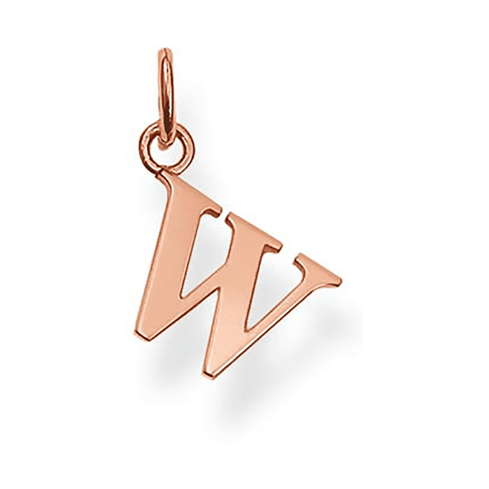 Thomas Sabo Rose Gold Plated Initial W Pendant PE610-415-12