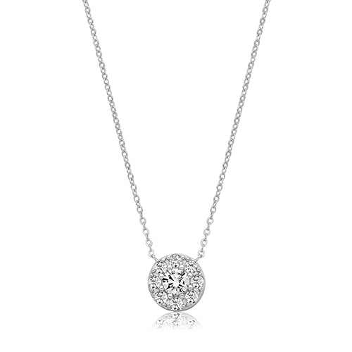 Silver Cluster CZ Pendant