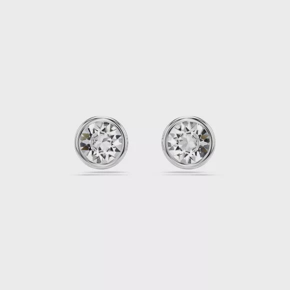 Swarovski Imber Round Cut Rhodium Plated Stud Earrings 5696073