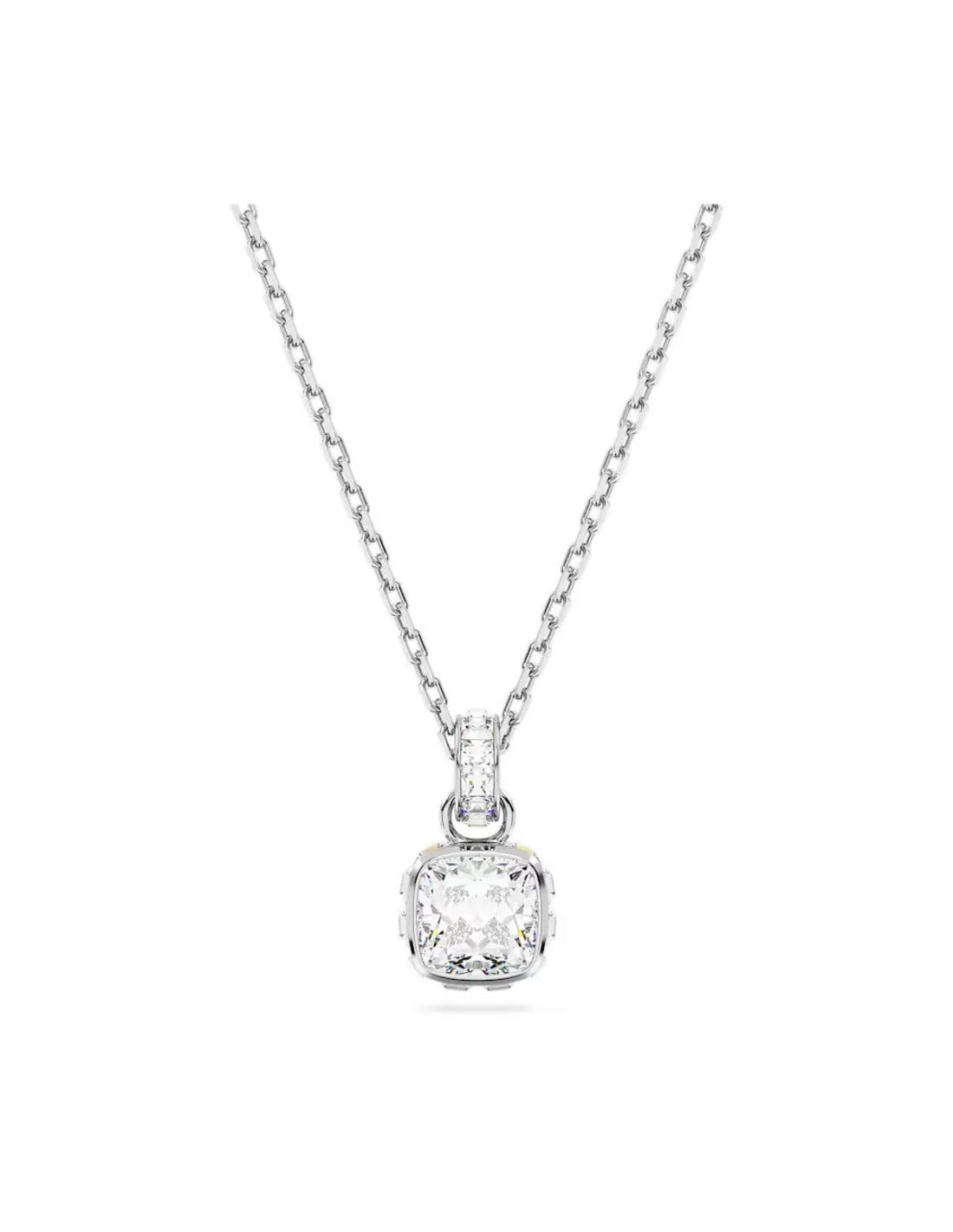 Swarovski Birthstone pendant April White Rhodium Plated 5651704
