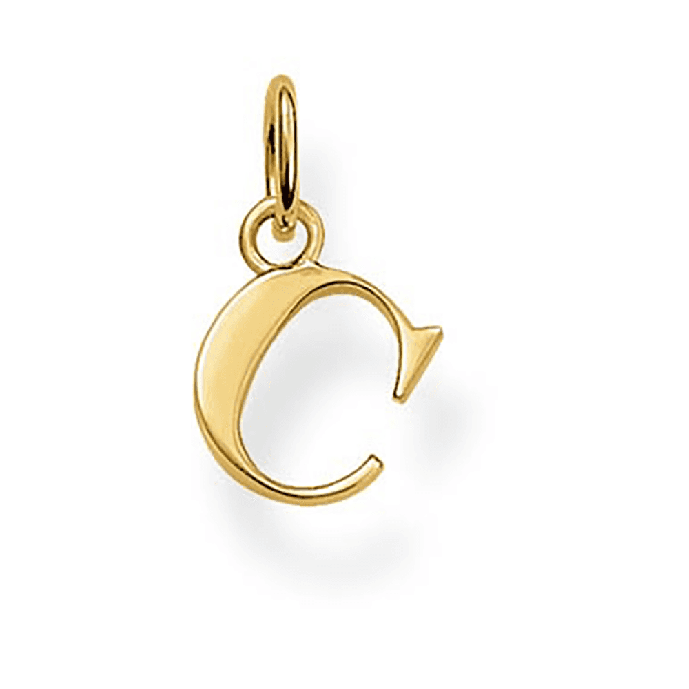 Thomas Sabo Yellow Gold Plated Initial C Pendant PE590-413-12
