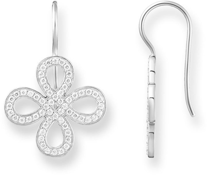 Thomas Sabo Silver Stone Set Knot Earrings H1811-051-14