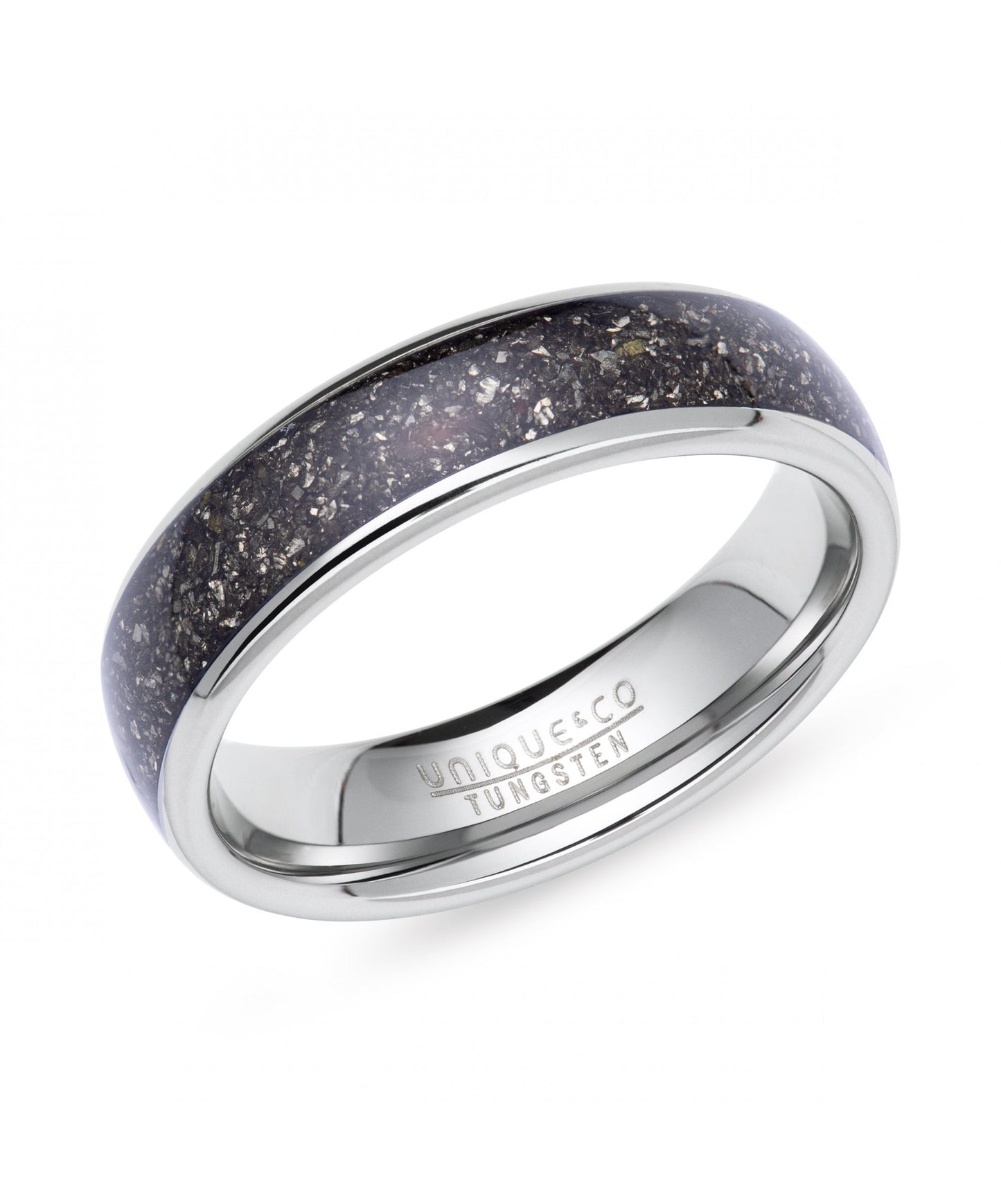 Unique & Co Tungsten Carbide Ring with Iron Ore Inlay 6mm TUR-182