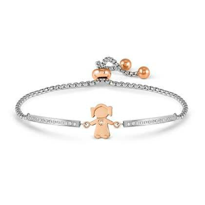 Nomination Milleluci Refined Steel & Rose Baby Girl Bracelet 028017-026