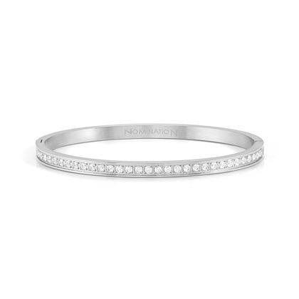 NOMINATION Pretty Bangles White CZ Large 029506-001