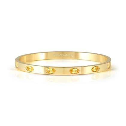 NOMINATION Pretty Bangles Yellow finish 6 Oval Yellow CZ (small size) 029516-023