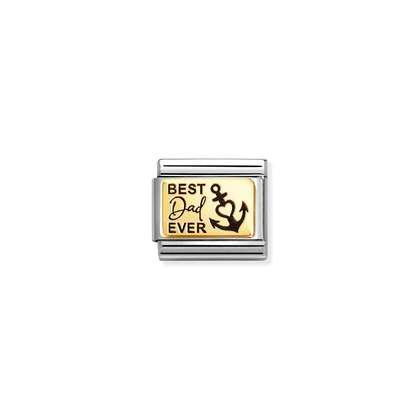NOMINATION Gold Best Dad Ever Charm 030166-65