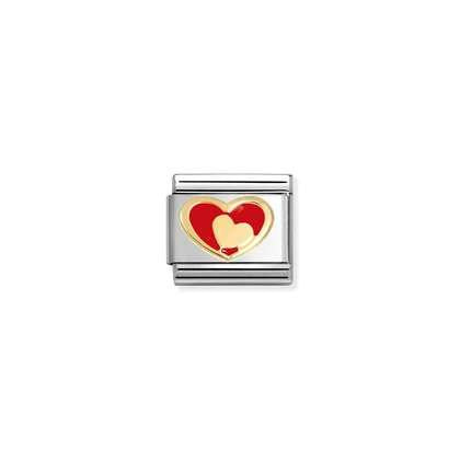 NOMINATION Gold Red Enamel Heart 030283-28