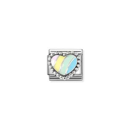 NOMINATION Silver Multicolour Heart 330204-37