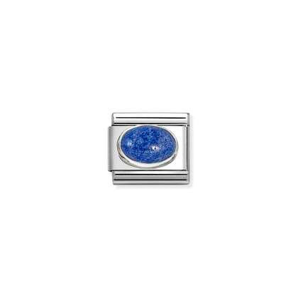 NOMINATION Silver Lapis Stone 330510-09