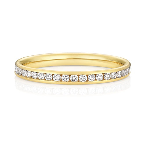 9ct Yellow Gold LAB grown diamond Half Eternity Ring