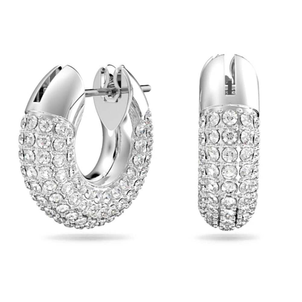 Swarovski Dextera Rhodium Plated Hoop Earrings 5618306