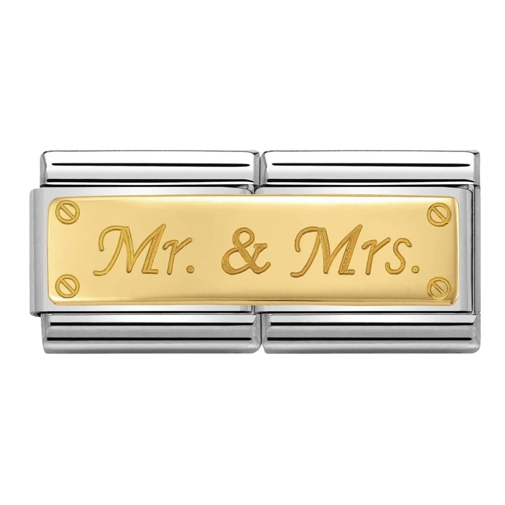 NOMINATION Gold Double Mr Mrs Charm 030710-25