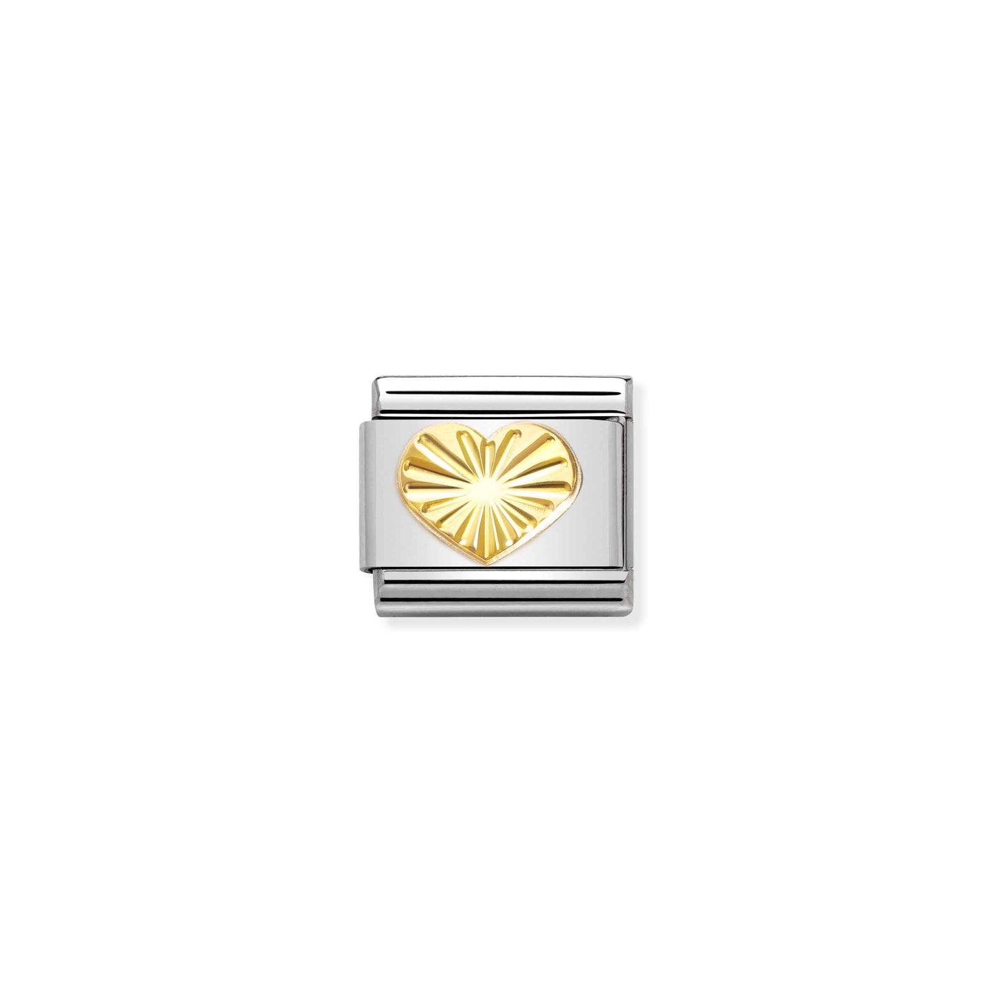 NOMINATION 18k Gold Diamond Coated heart 030149-51
