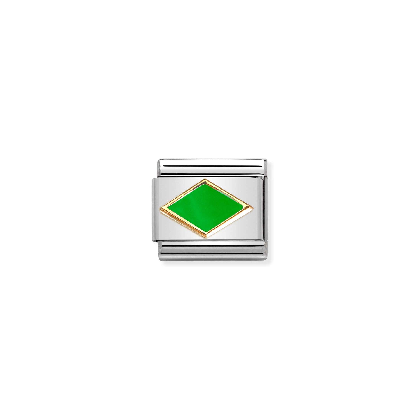 NOMINATION Gold Green Apple Rhombus 030285-51