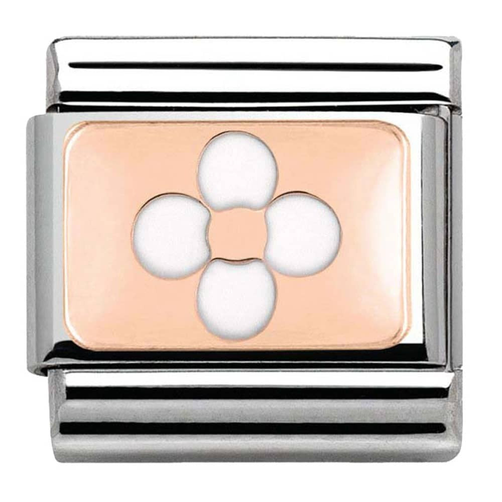 NOMINATION Enamel White Flower Charm 430201-11