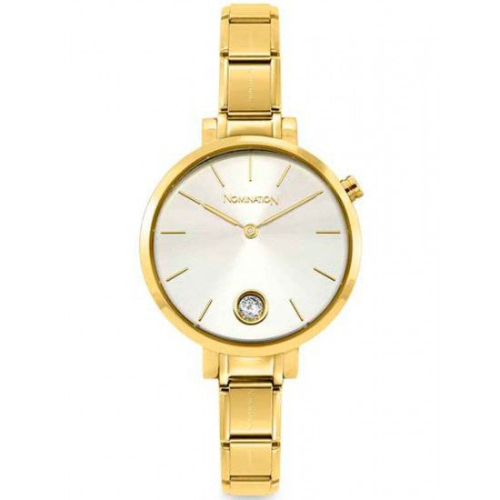 NOMINATION Round Gold Tone Watch 076035-017