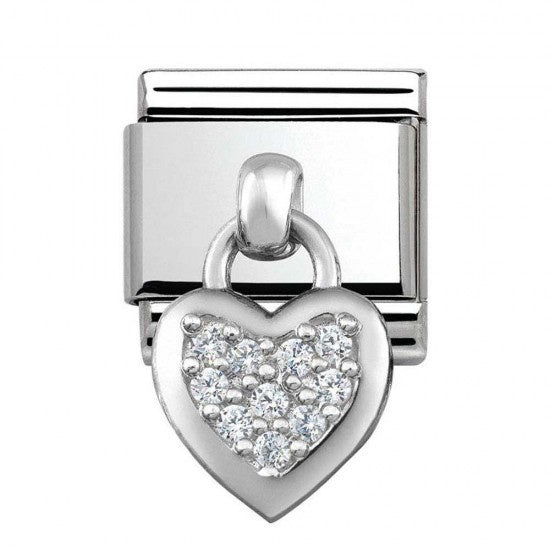 NOMINATION Heart CZ Drop Charm 331800-01