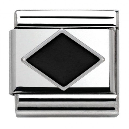 NOMINATION Charm SYMBOLS Enamel Black Rhombus