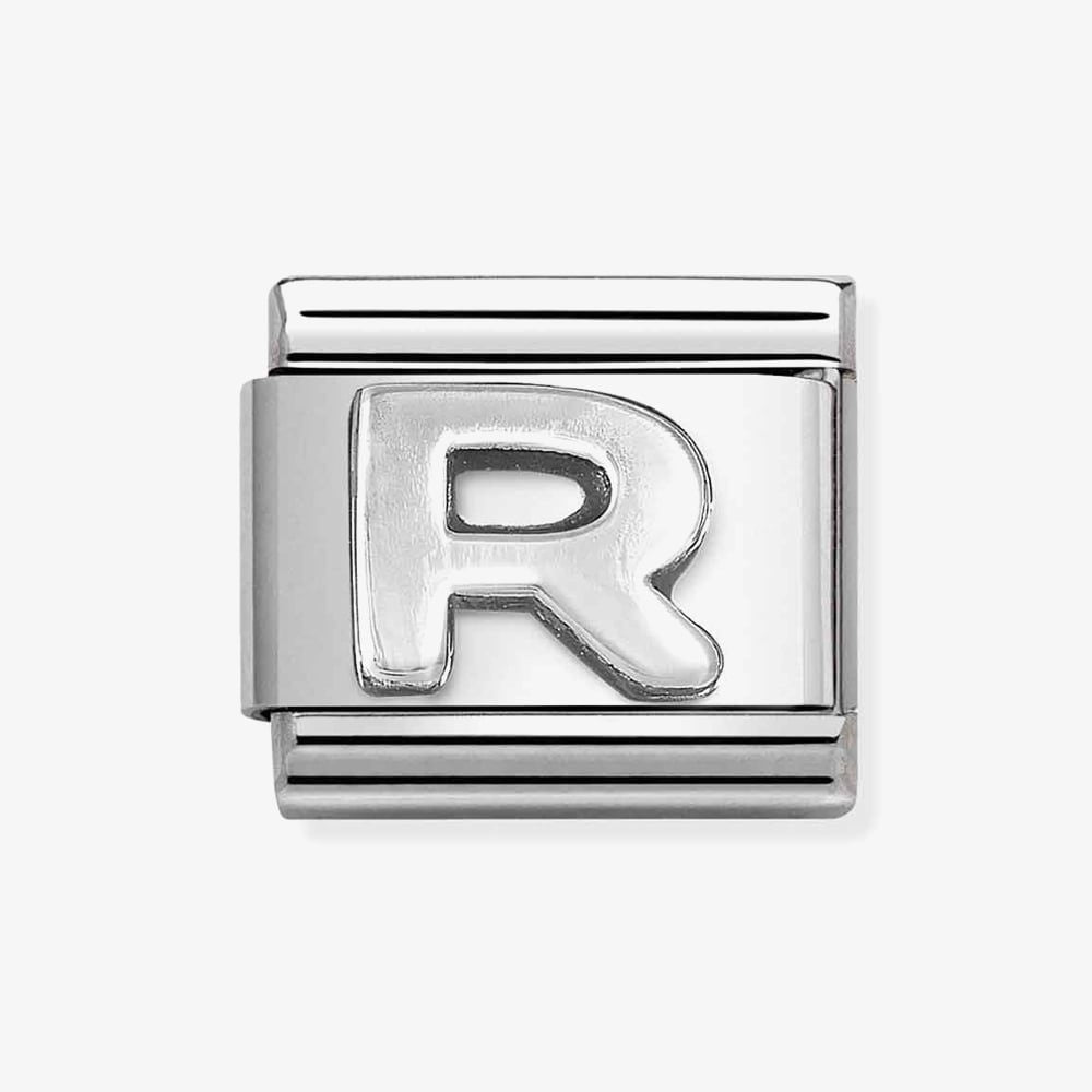 NOMINATION Composable Classic Link, Letter R Silver 330113/18