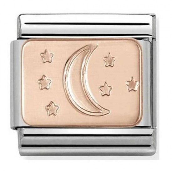 NOMINATION Rose gold Tone Moon and Stars charm 430101-31