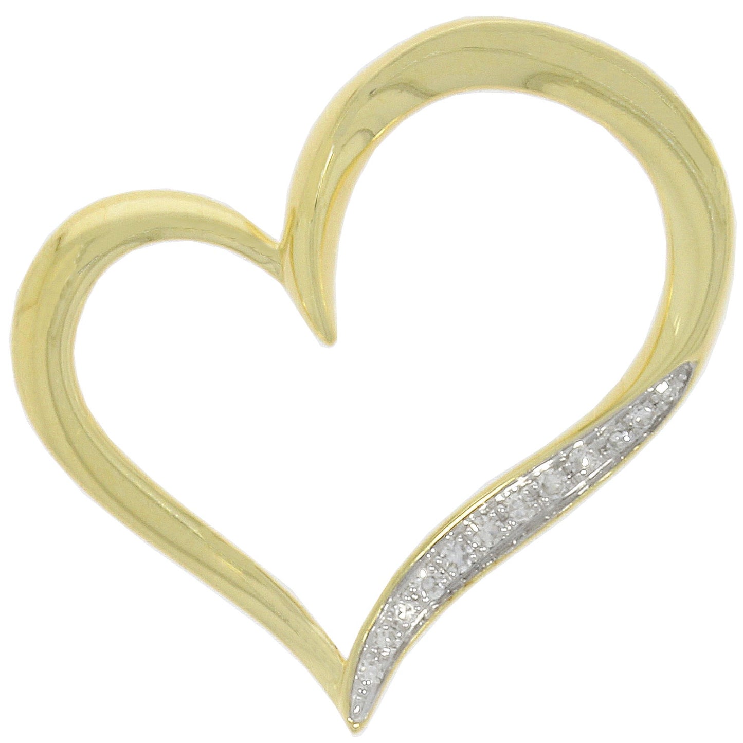 9ct Gold Diamond Heart Pendant