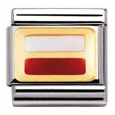 NOMINATION Gold Poland Flag Charm 030234-16