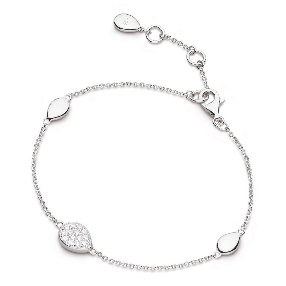 Kit Heath Coast Pebble Glisten CZ Pavé Station Bracelet 70188CZ