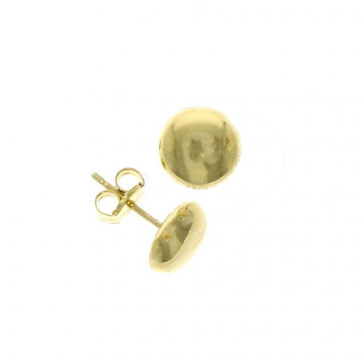 9ct Yellow Gold Button Stud Earrings