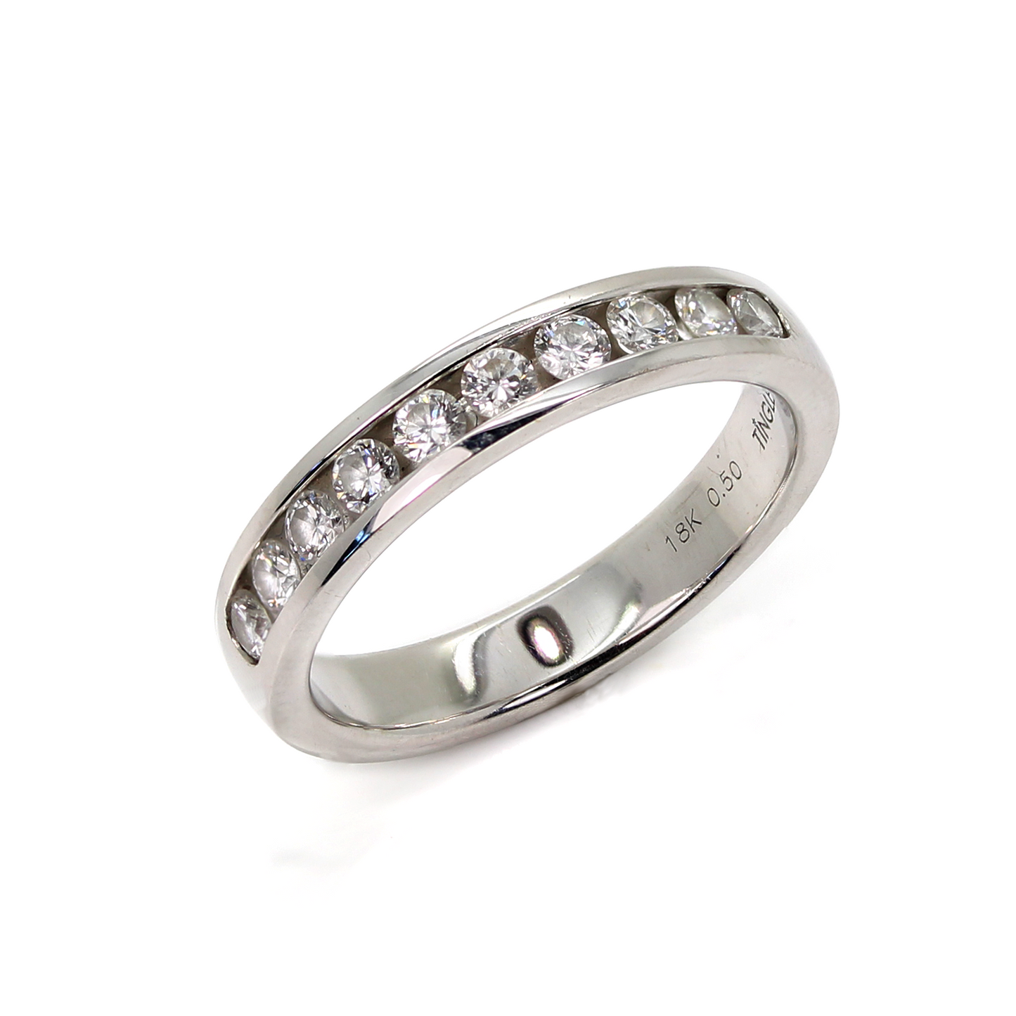 18ct Ten Stone Diamond Half Eternity Ring